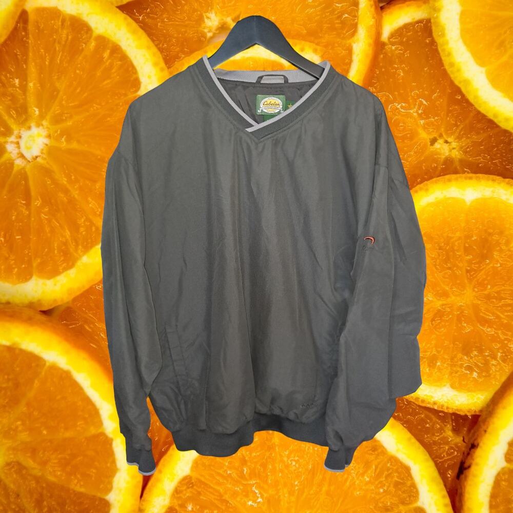 Cabela's‎ V Neck Gray Windbreaker Size Large Tall